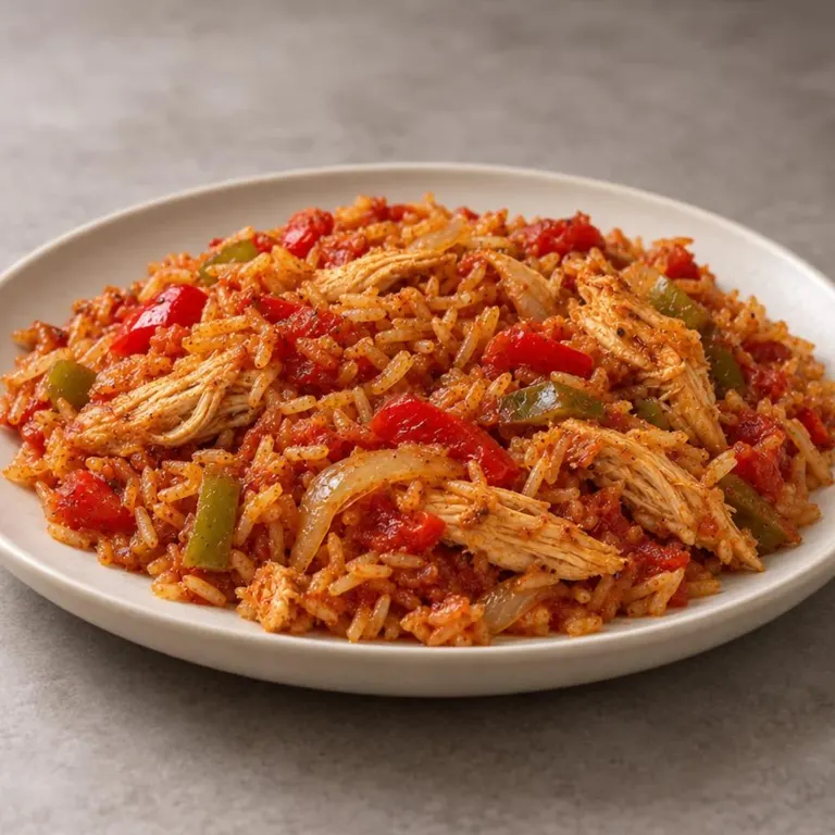 Dump tomato pepper chicken rice