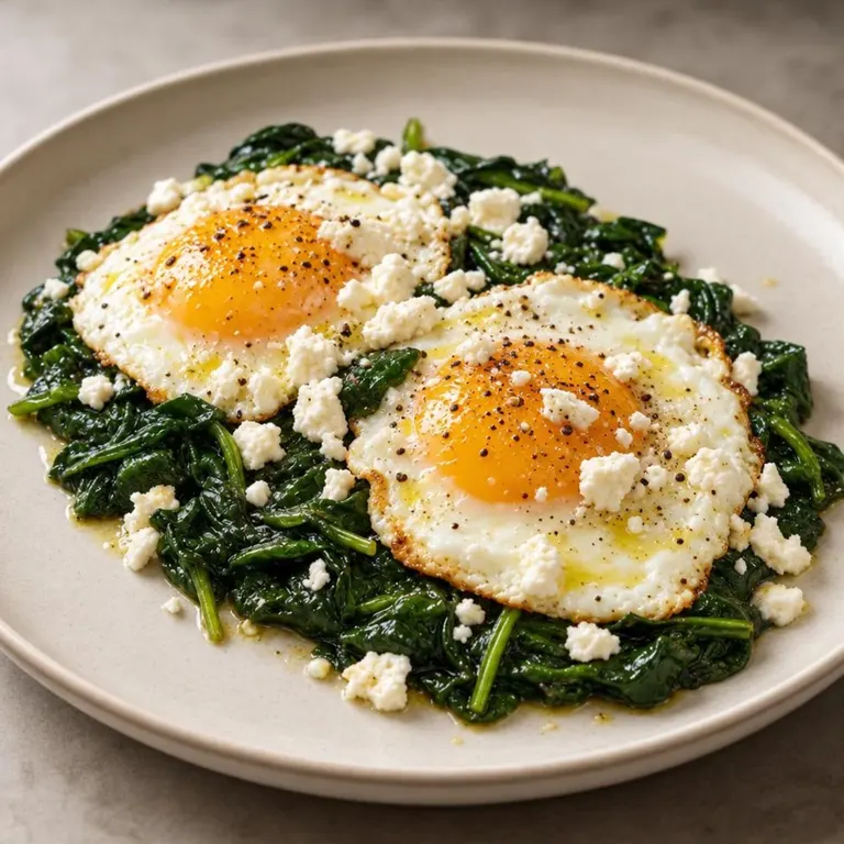 Dump spinach feta egg pot
