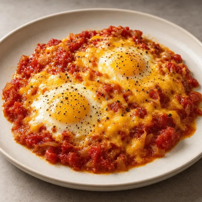 Dump tomato cheddar eggs