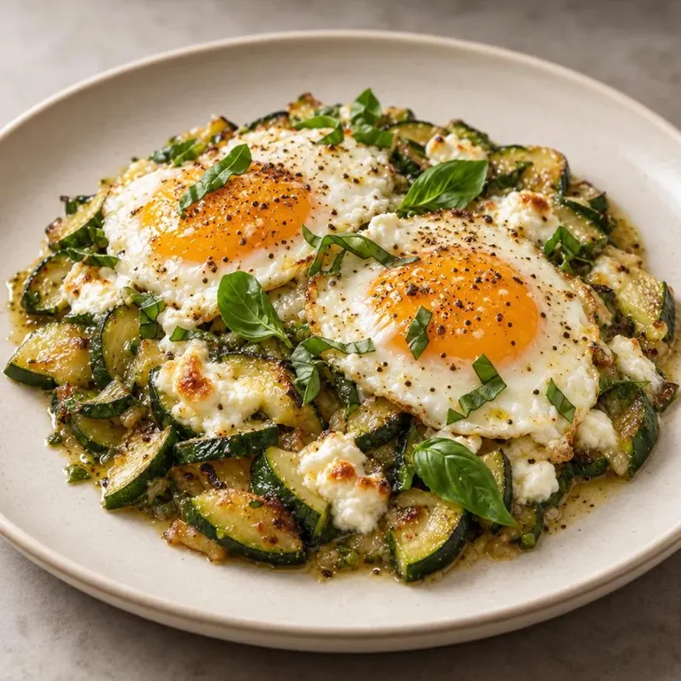 Dump zucchini goat-cheese eggs