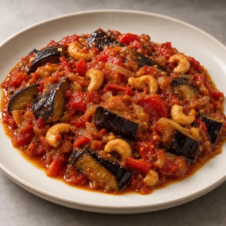 Pressure cashew tomato eggplant