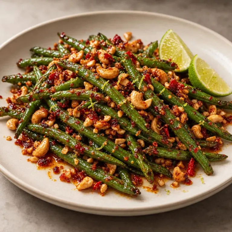 Pressure lime cashew green beans