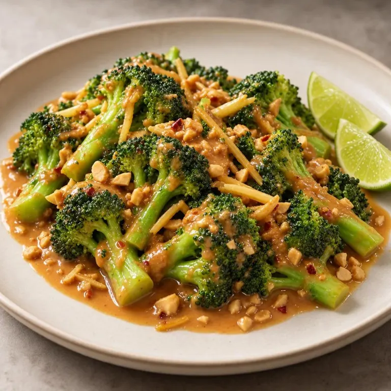 Pressure peanut broccoli ginger