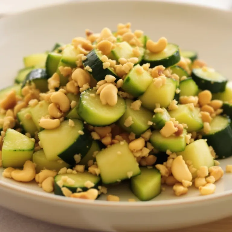 Warm cashew cucumber bowl