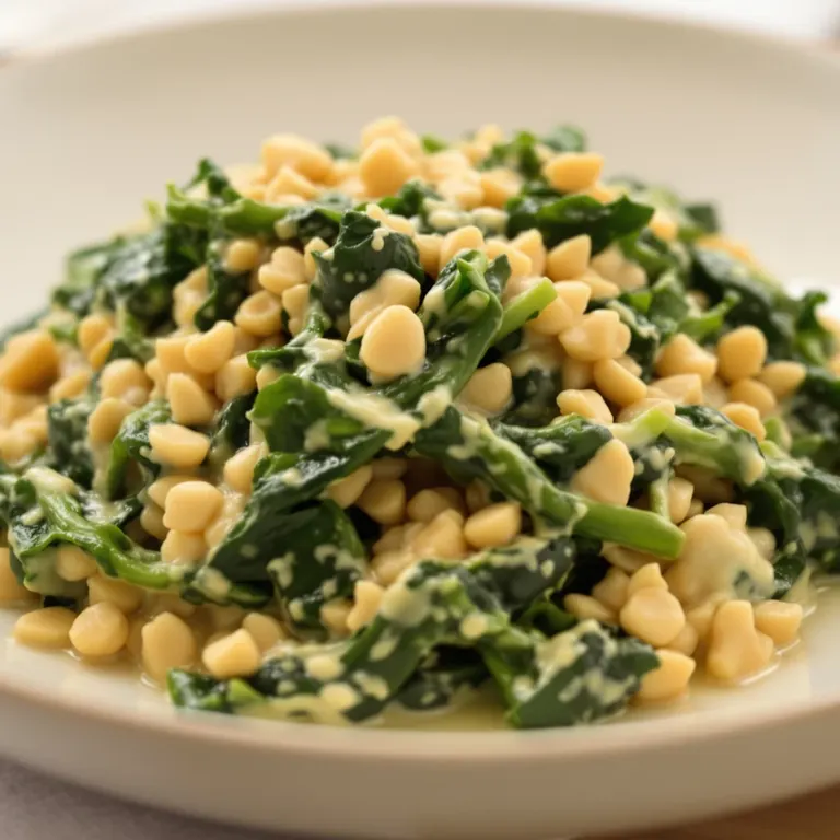 Peanut spinach coconut steam