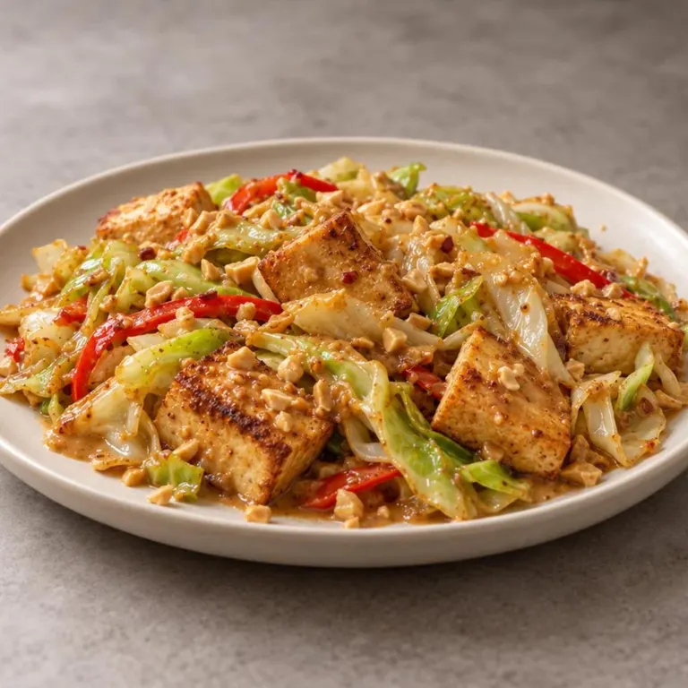 Peanut cabbage tofu steam