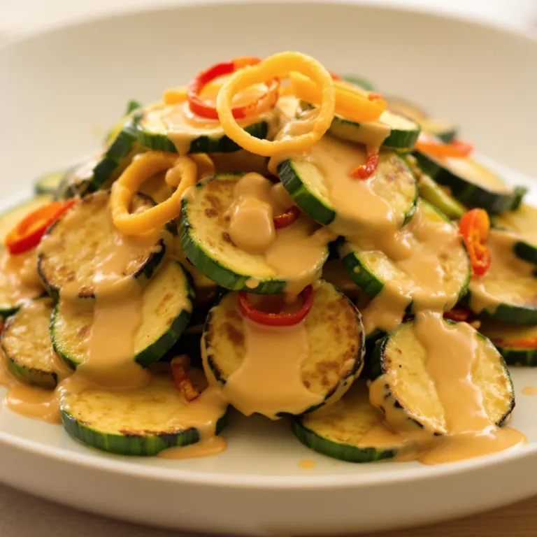 Peanut zucchini lime skillet