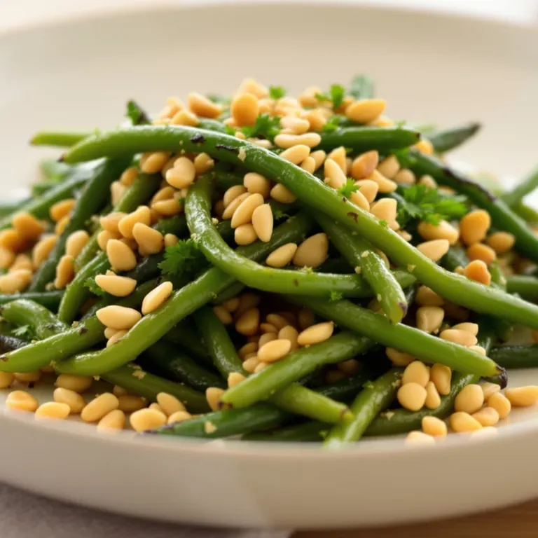 Pine-nut green beans lemon