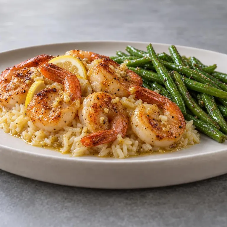 Garlic Butter Shrimp with Rice