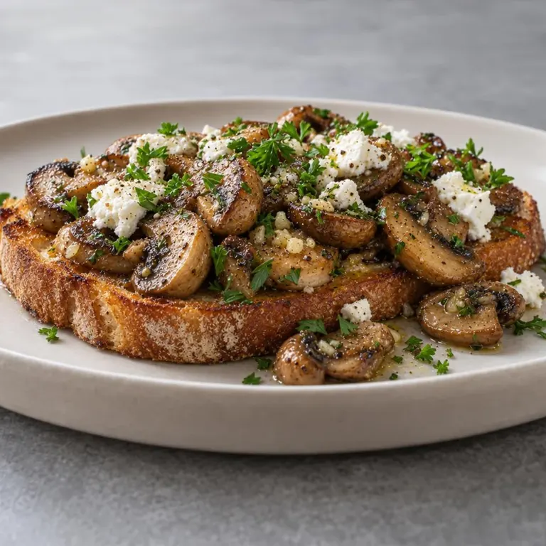 Garlic Mushrooms on Toast