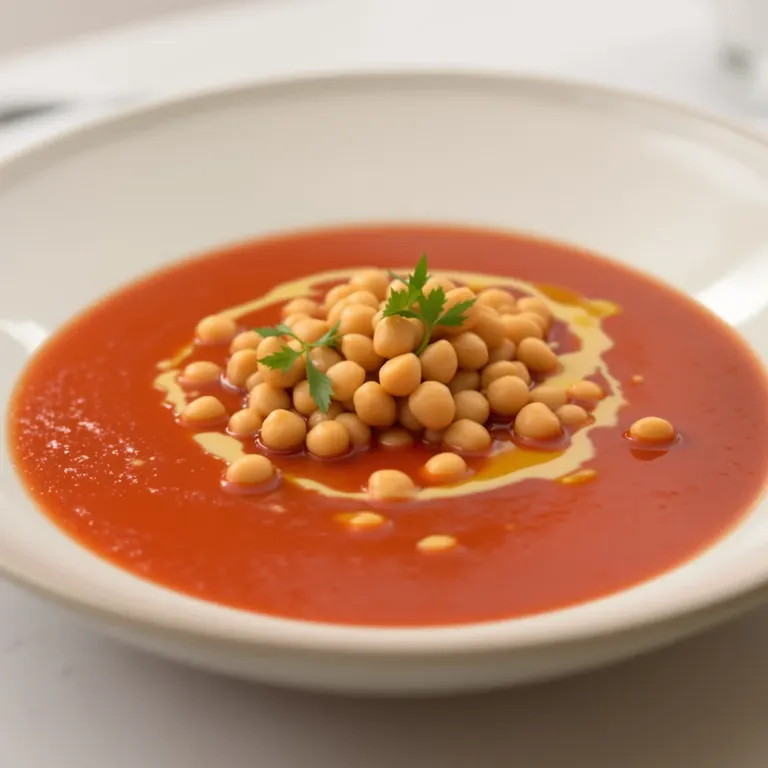 Gazpacho chickpea drizzle bowl