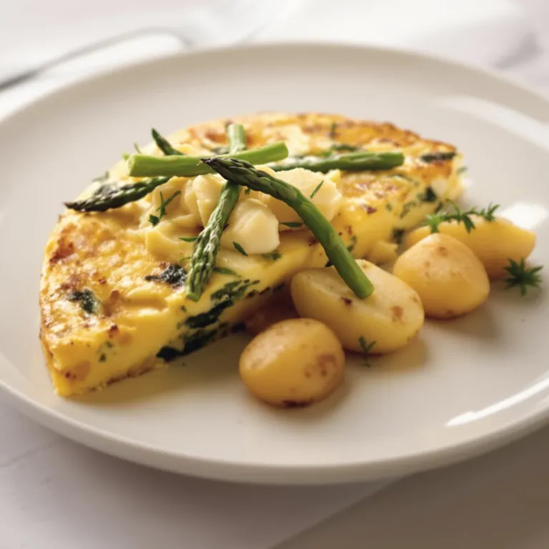 Goat cheese & asparagus frittata