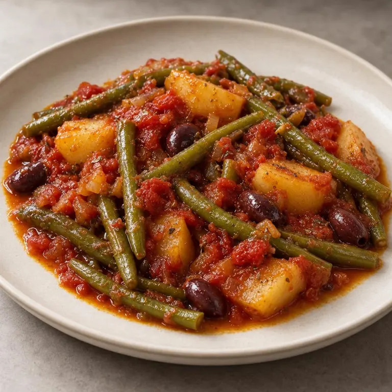 Green Bean, Tomato & Olive Braise