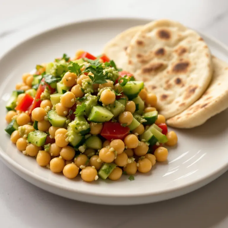 Green goddess chickpea pita