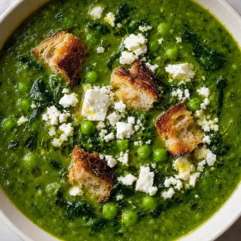 Green Pea Soup with Feta