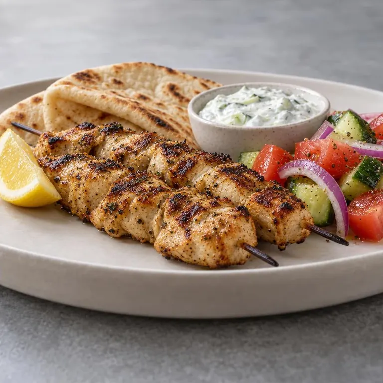 Grilled Chicken Souvlaki Platter