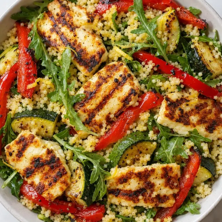 Grilled Halloumi Couscous Bowl