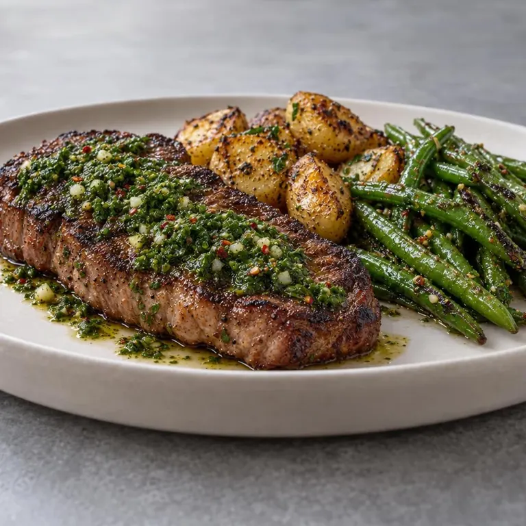 Grilled Steak with Chimichurri
