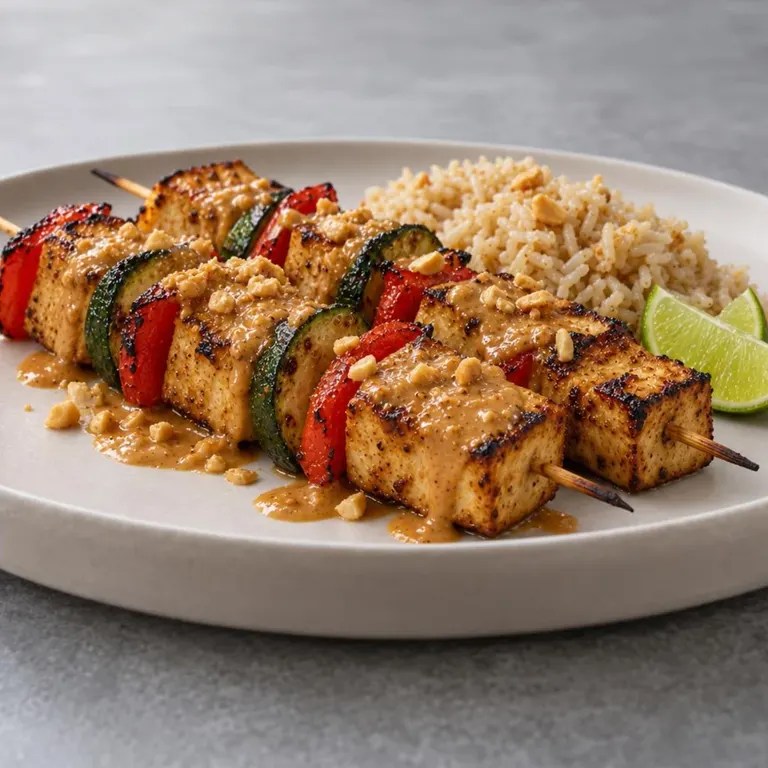Grilled Tofu Satay Skewers