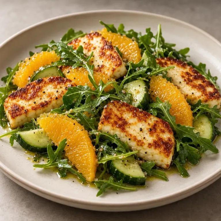 Halloumi, Orange & Arugula Salad