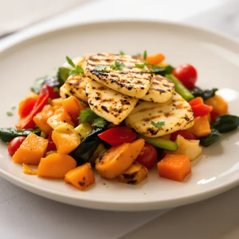 Halloumi & veg sheet-pan