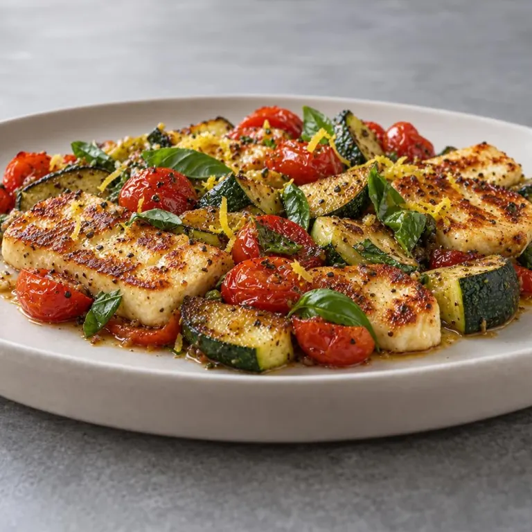 Halloumi, Zucchini & Tomato Skillet