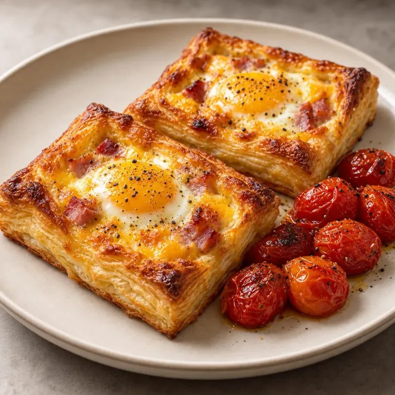 Ham & Egg Puff Pastry Squares