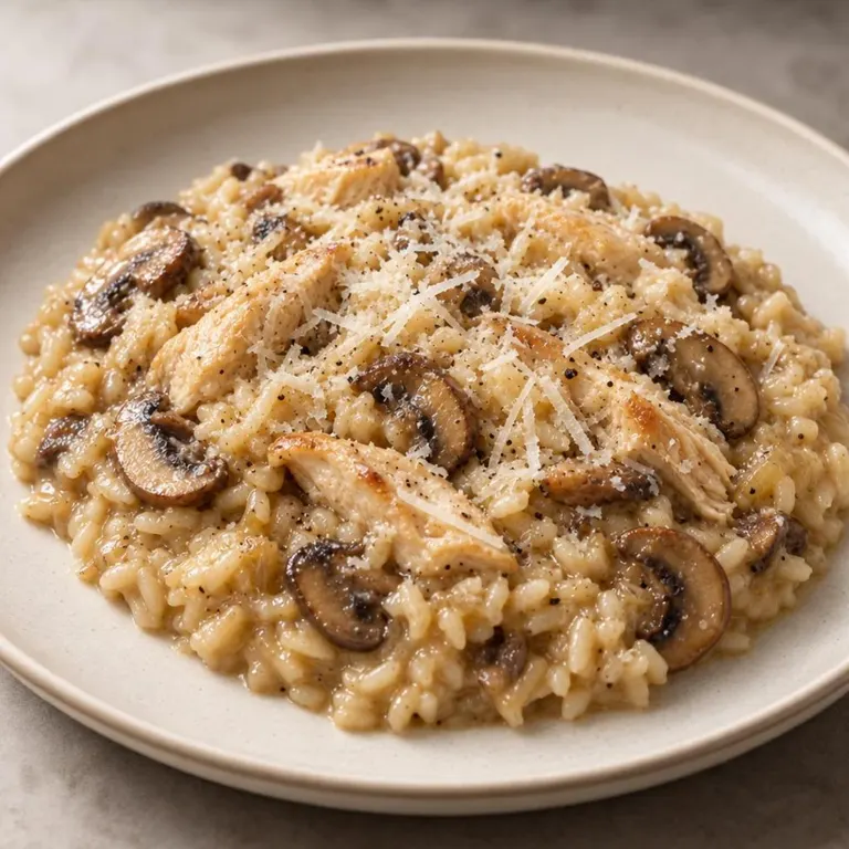 Instant Pot Chicken Mushroom Risotto