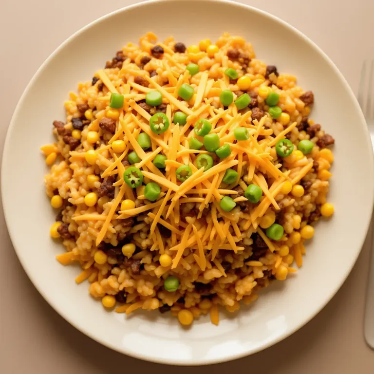 Cheesy taco rice