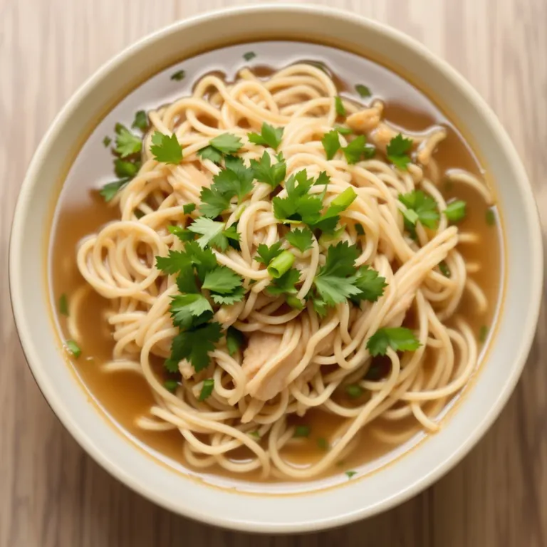 Ginger chicken pho-style noodles