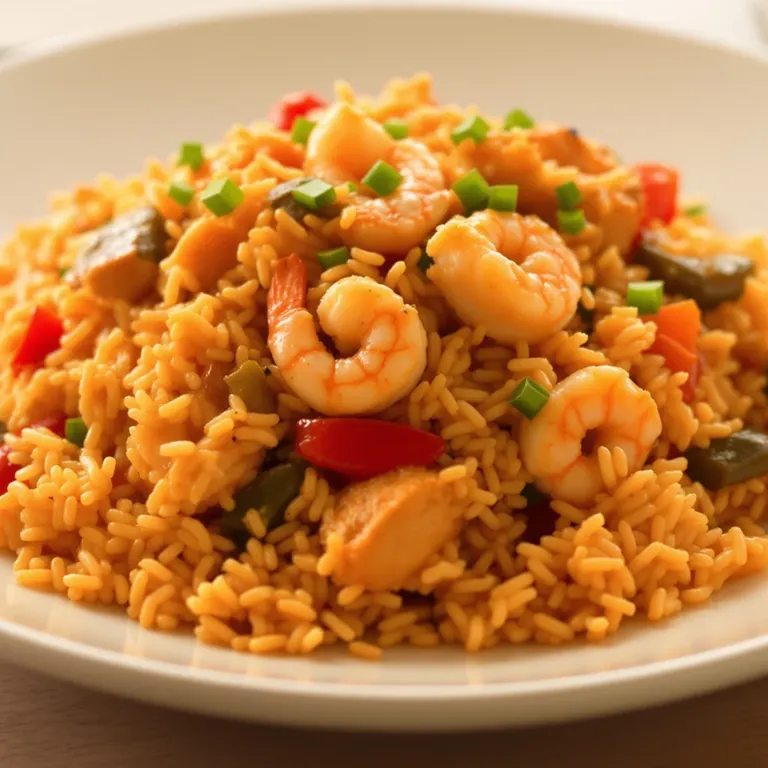 Chicken and shrimp jambalaya