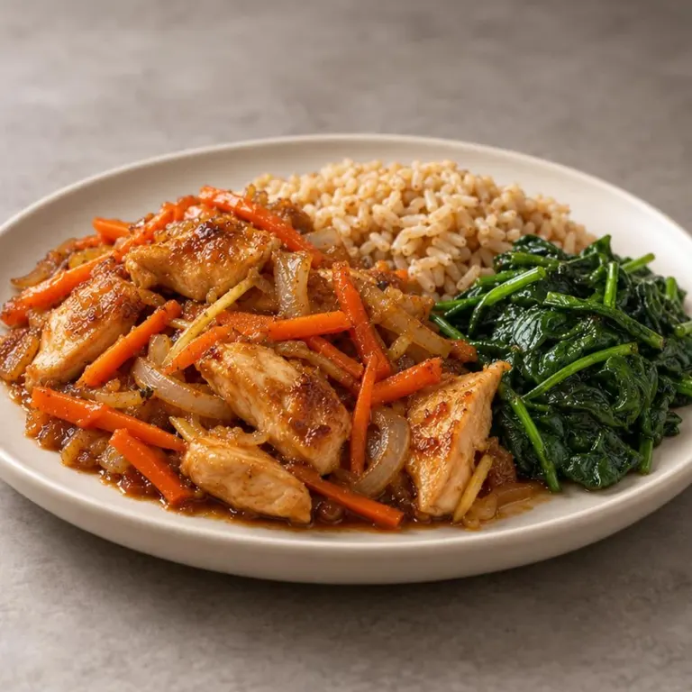 Ginger carrot chicken and rice
