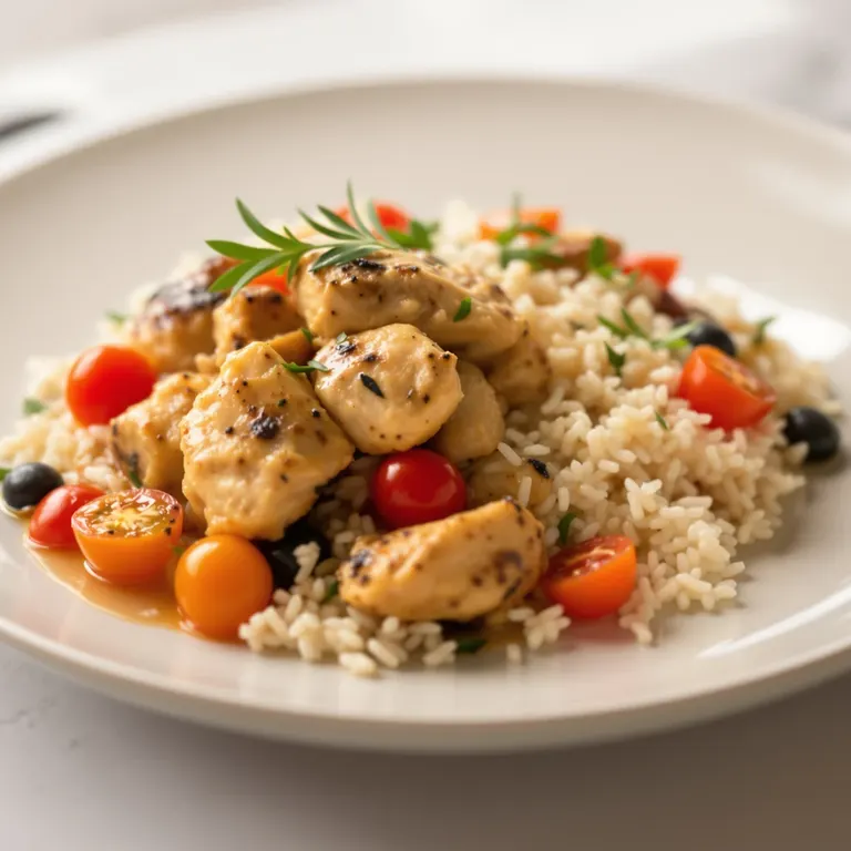 Olive chicken with rice