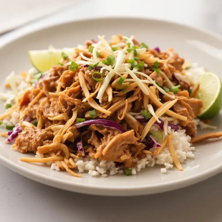 Pulled pork taco rice bowls