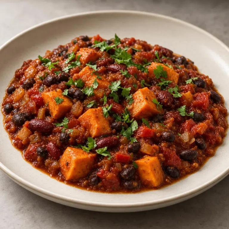 Sweet potato vegan chili