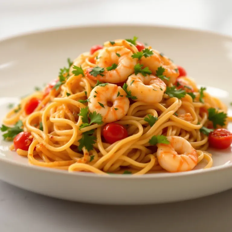 Jumbo shrimp, chili & lemon linguine