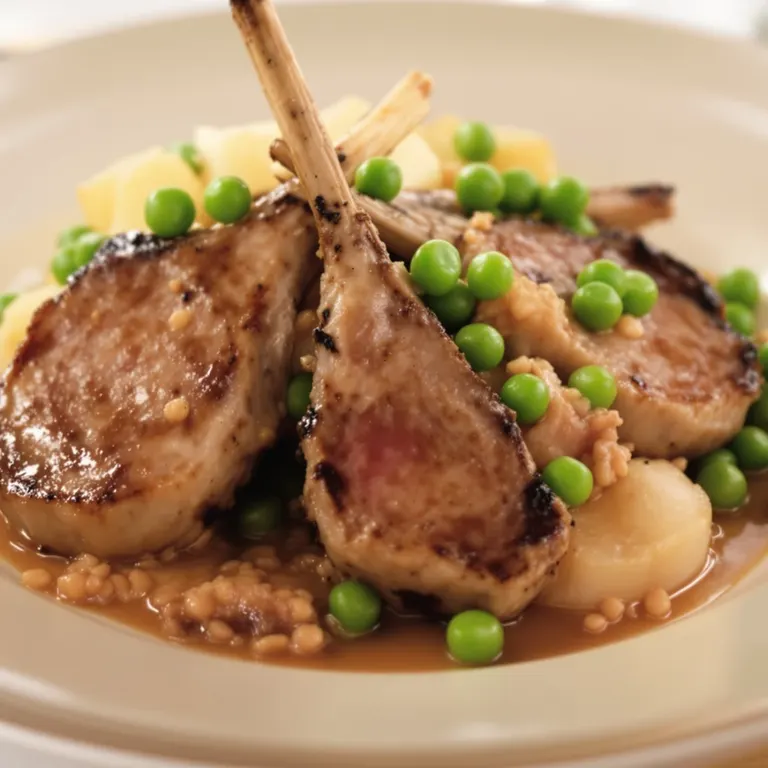 Wed: Mint lamb chops with peas and potatoes