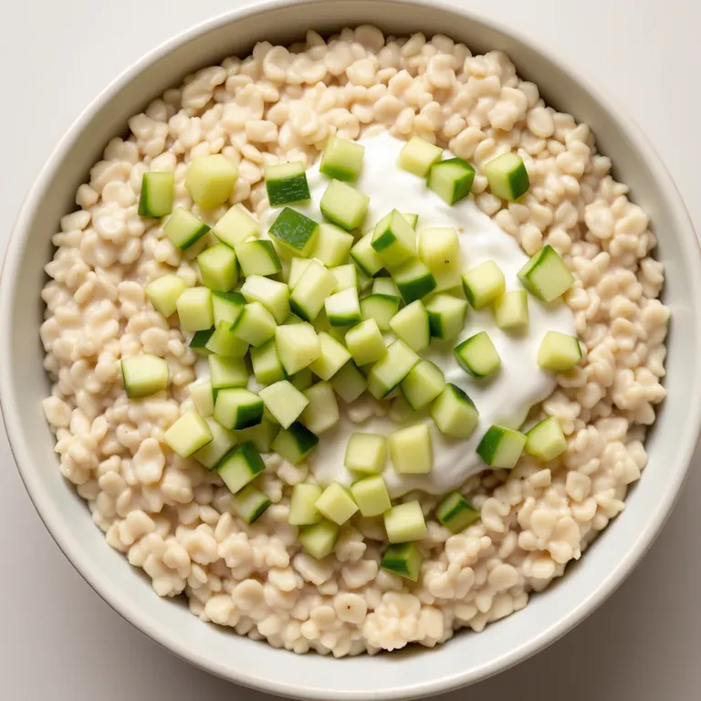 Lemon cucumber yogurt oats