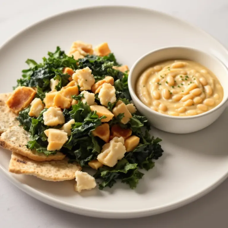 Lemon white-bean kale pita