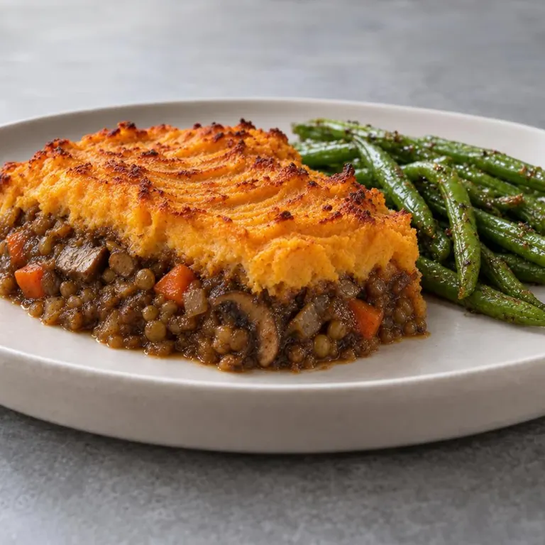 Lentil & Mushroom Cottage Pie