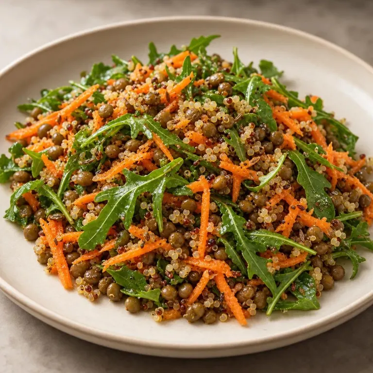 Lentil, Carrot & Arugula Salad