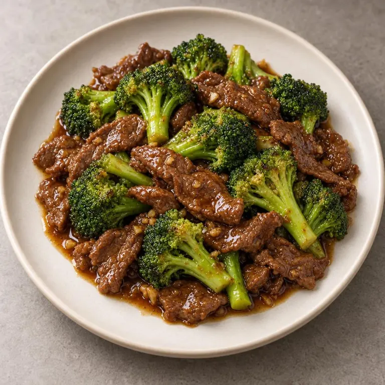Beef broccoli plate