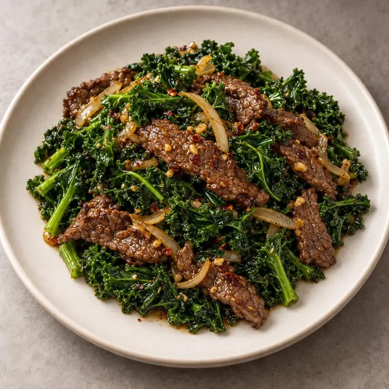 Beef kale plate
