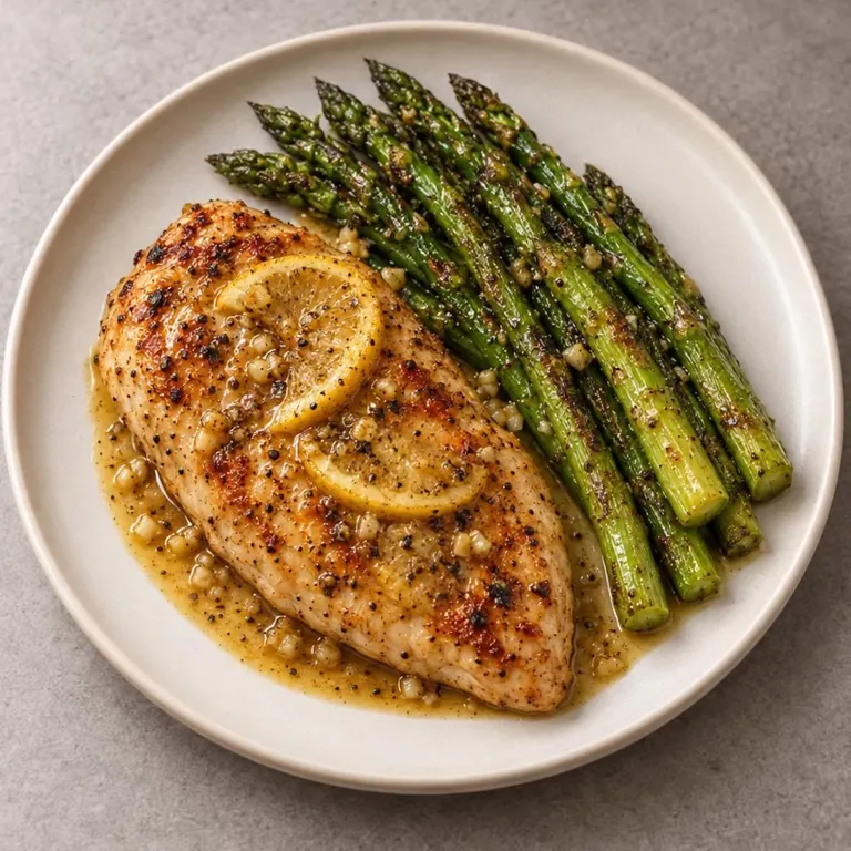 Chicken asparagus plate