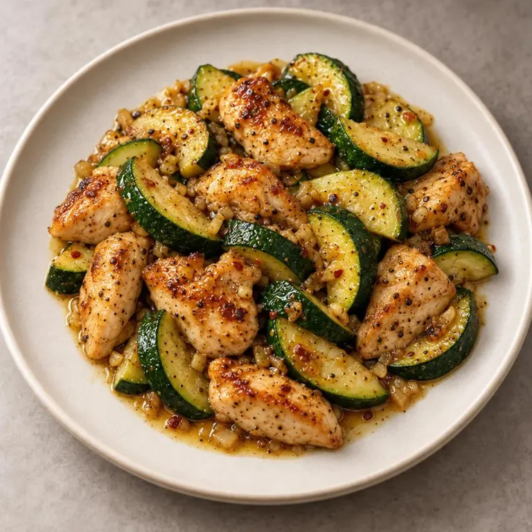 Chicken zucchini plate