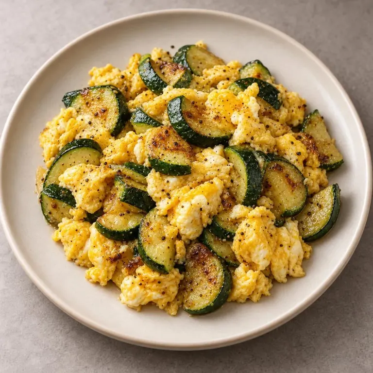 Eggs zucchini plate
