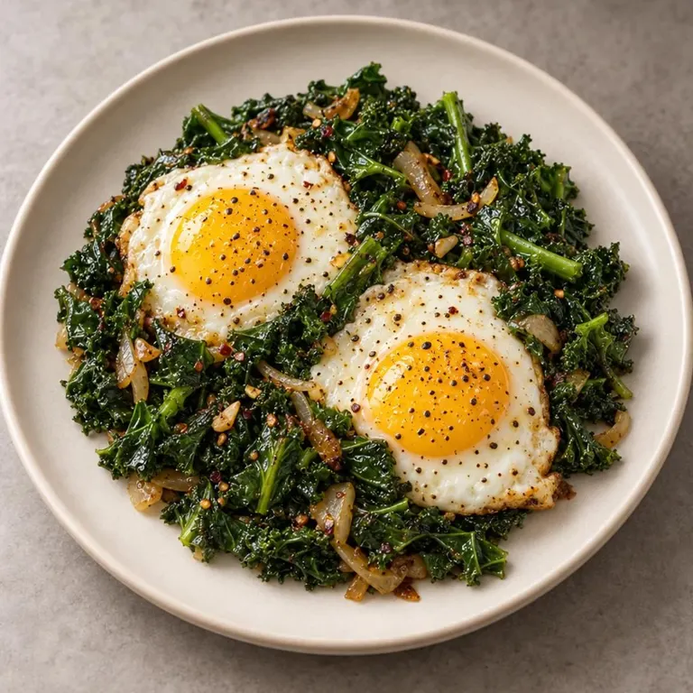 Eggs kale plate