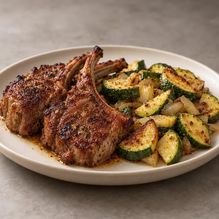 Lamb zucchini plate