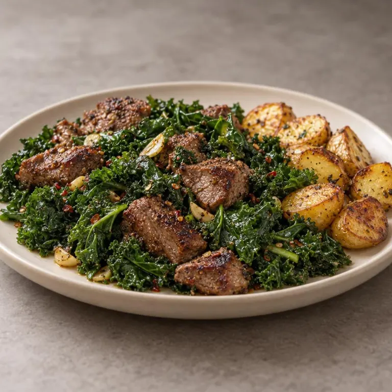 Lamb kale plate