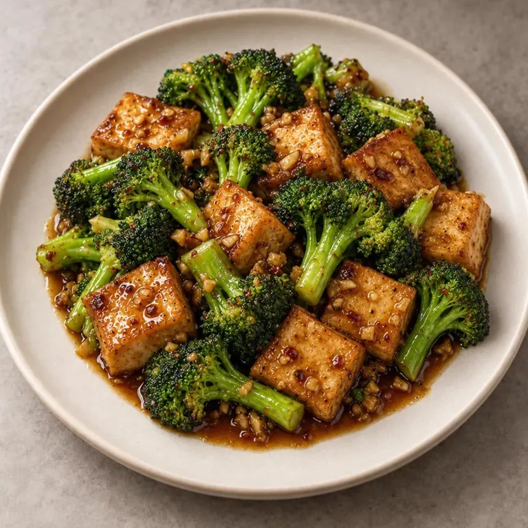 Tofu broccoli plate